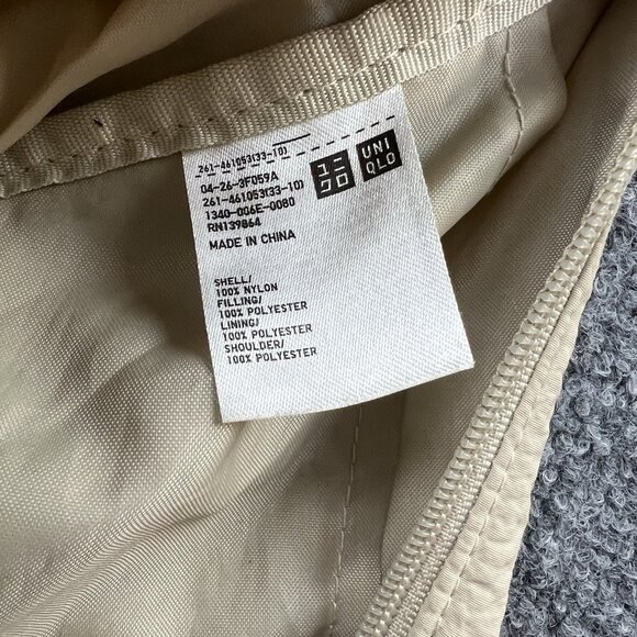 UNIQLO Lot of 2 Nylon Crescent Sling Crossbody Bags Beige & Olive Green - Picture 2 of 7